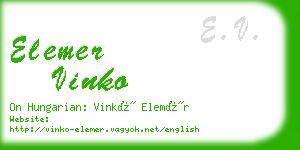 elemer vinko business card
